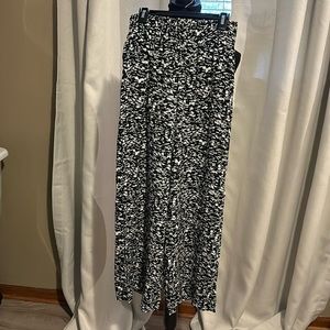 NWOT Whistles Wide leg pants, black and white size 0